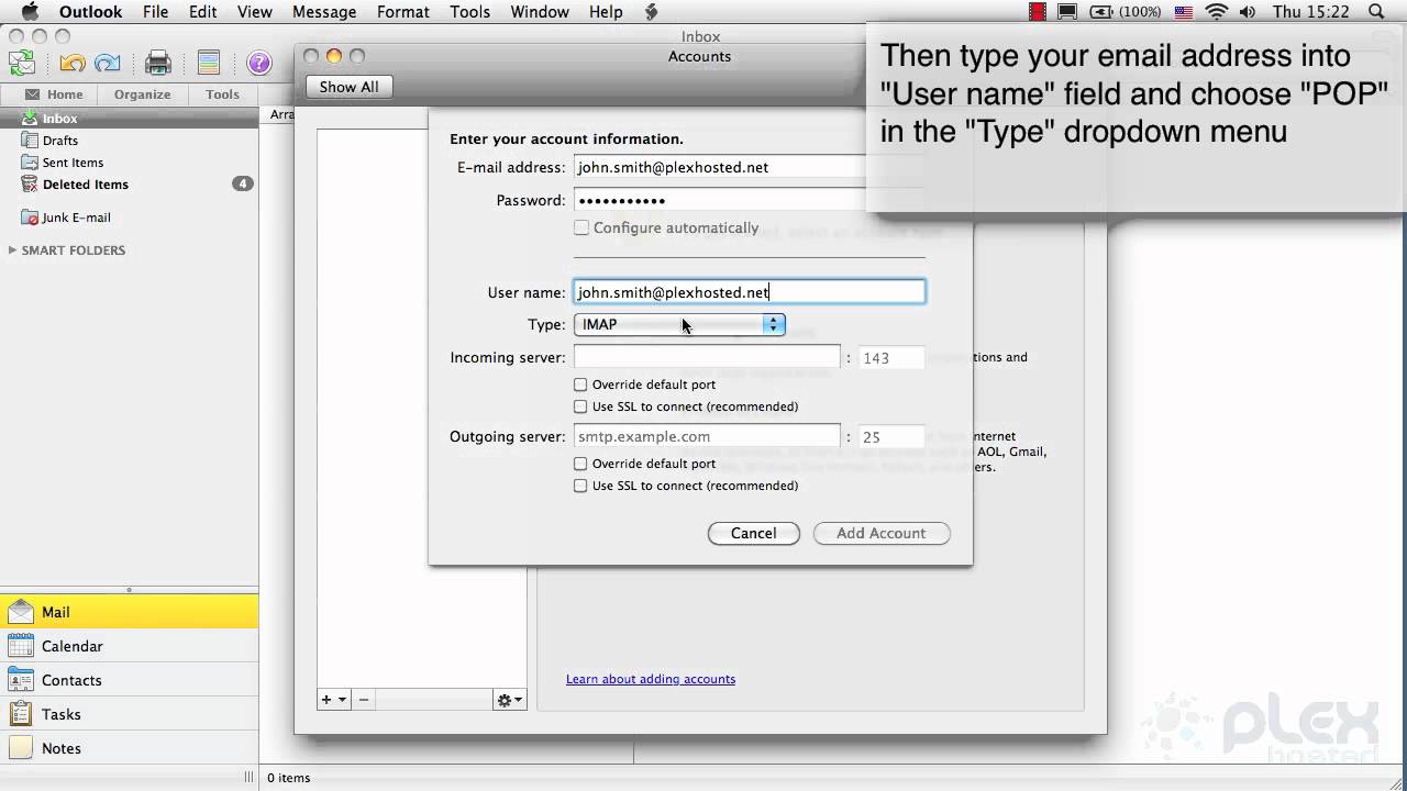how to setup outlook 2011 for mac for twc